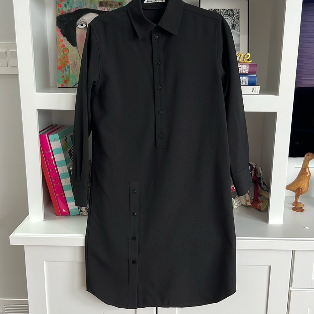 Acne Black Midi Dress